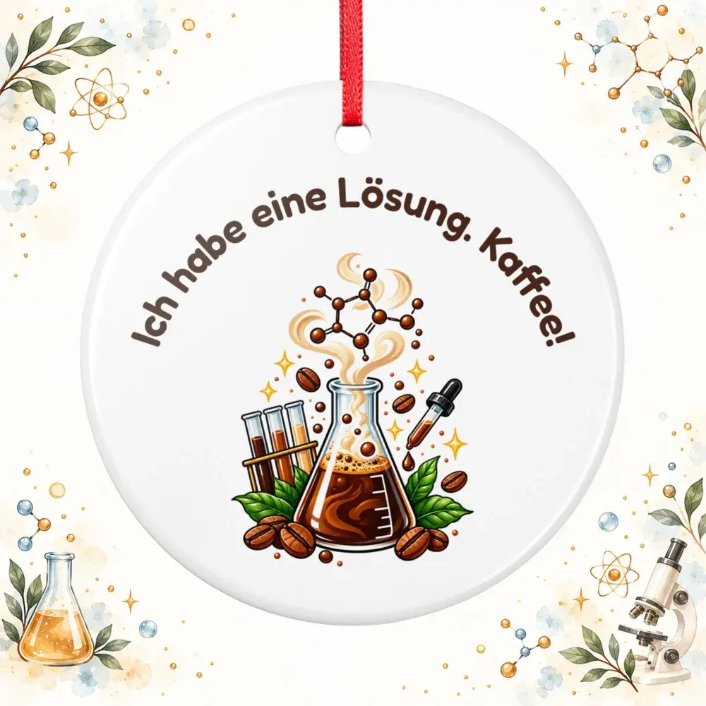 Anhänger „Ich habe eine Lösung. Kaffee!“, Ansicht 2