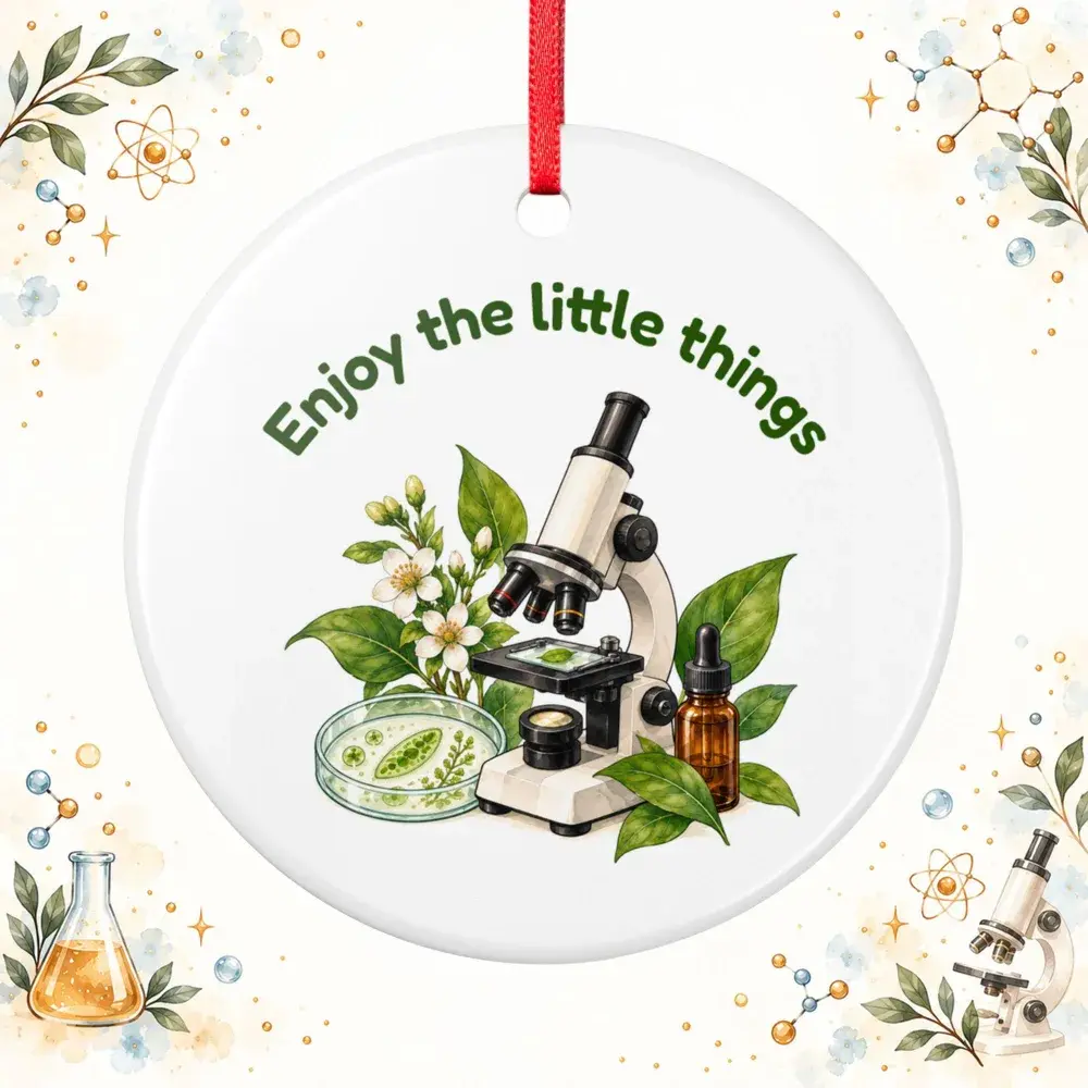 Anhänger Mikroskop „Enjoy the little things“
