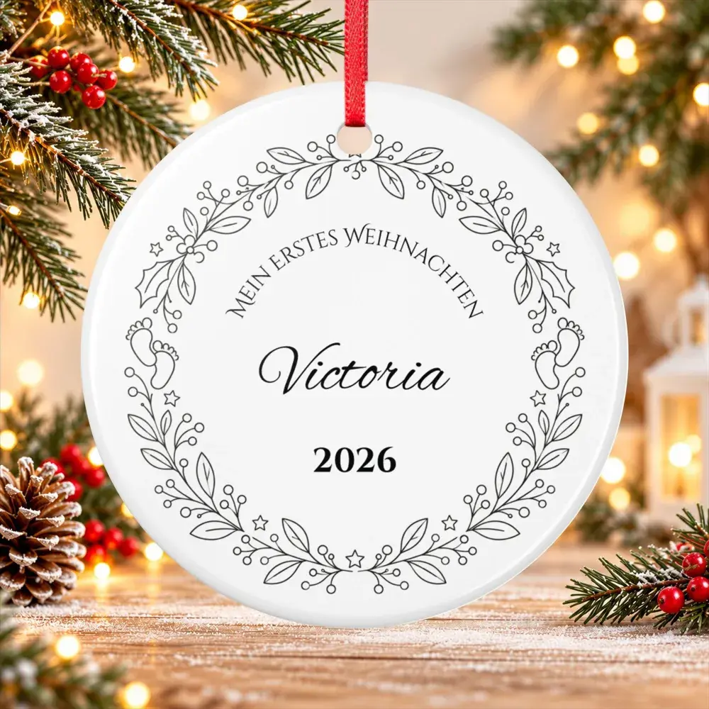 Mein erstes Weihnachten – Baby mit Namen
