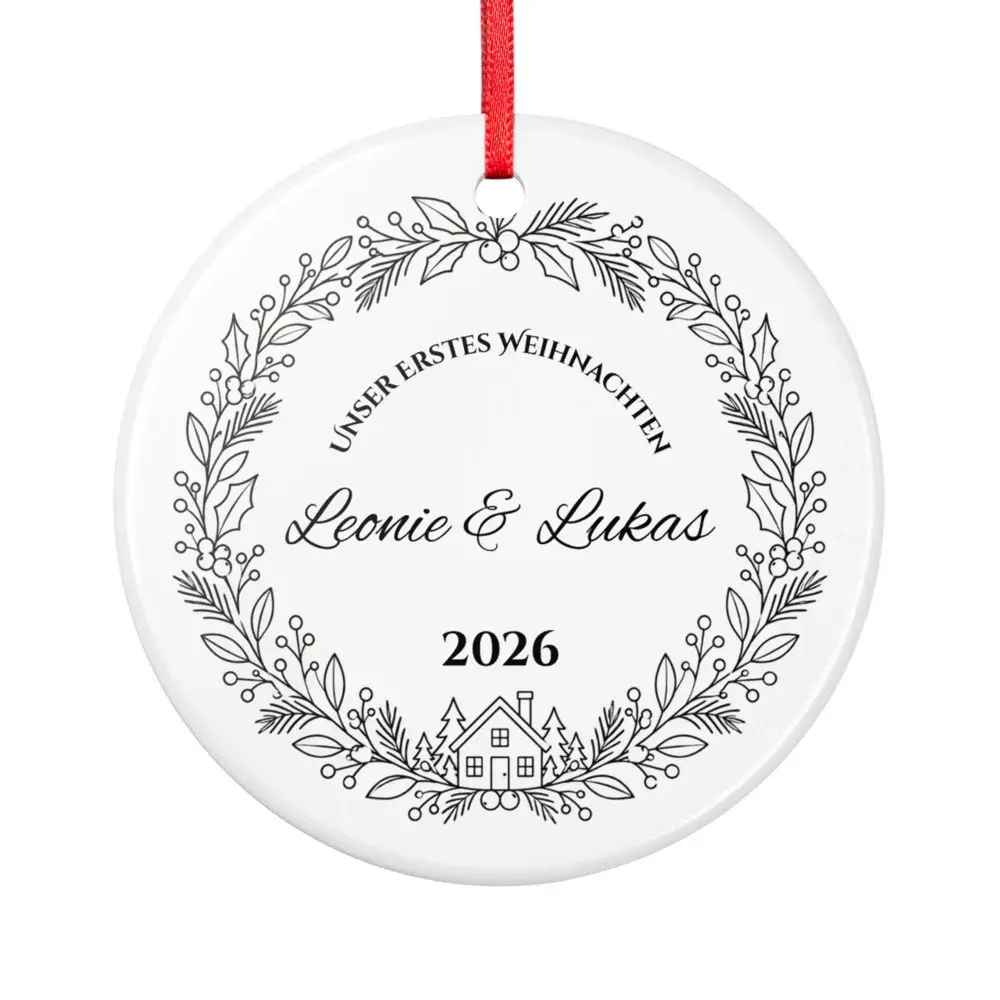 Unser erstes Weihnachten – Kranz mit Haus, Ansicht 2