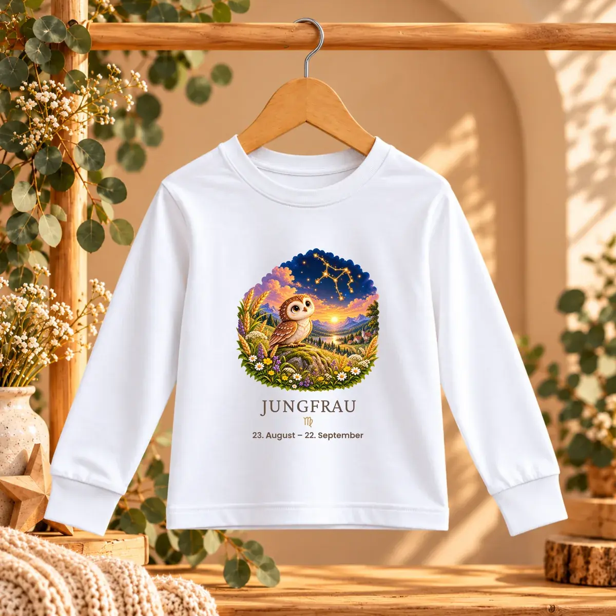Shirt mit Motiv Jungfrau aus der Kollektion Deine kleine Sternenwelt