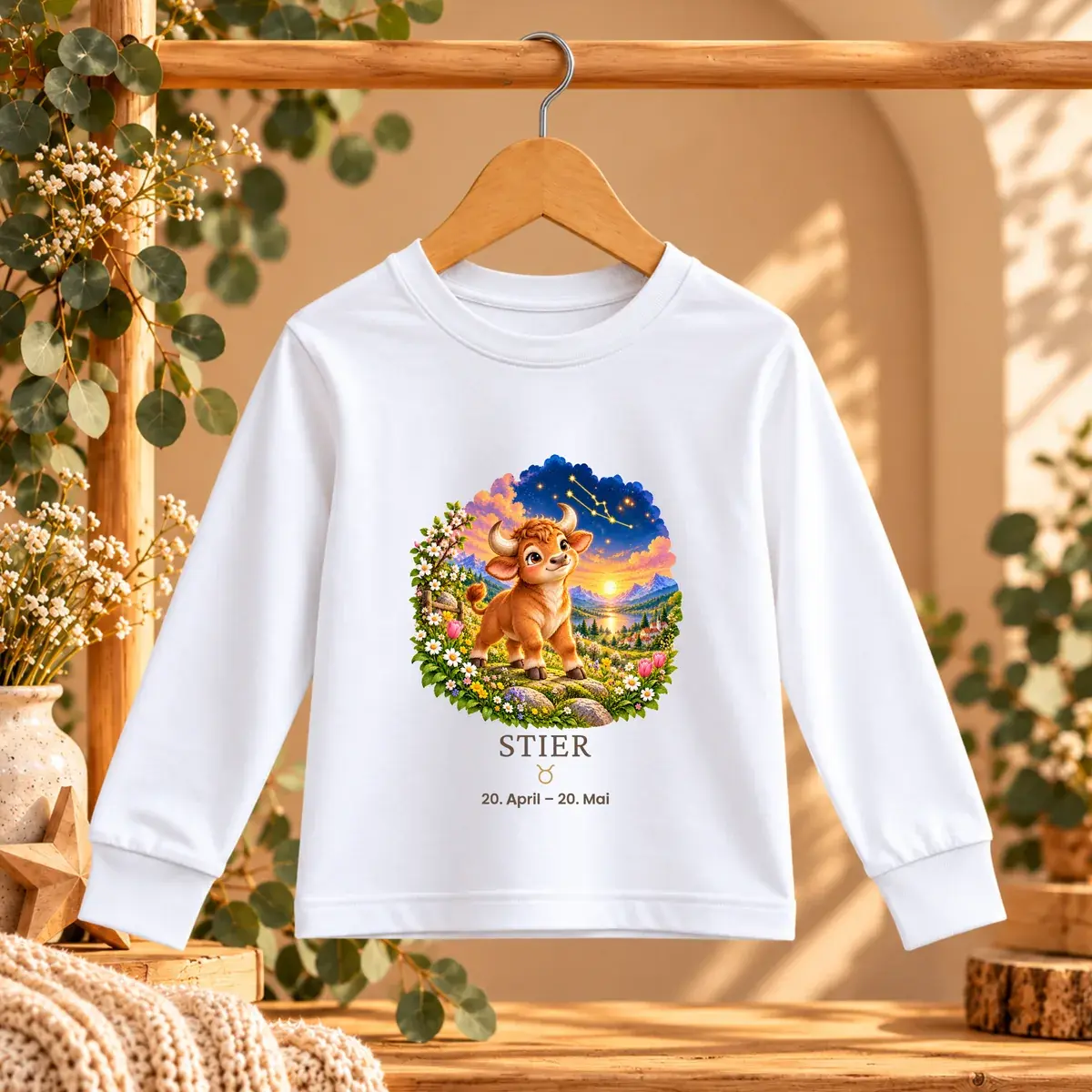 Shirt mit Motiv Stier aus der Kollektion Deine kleine Sternenwelt
