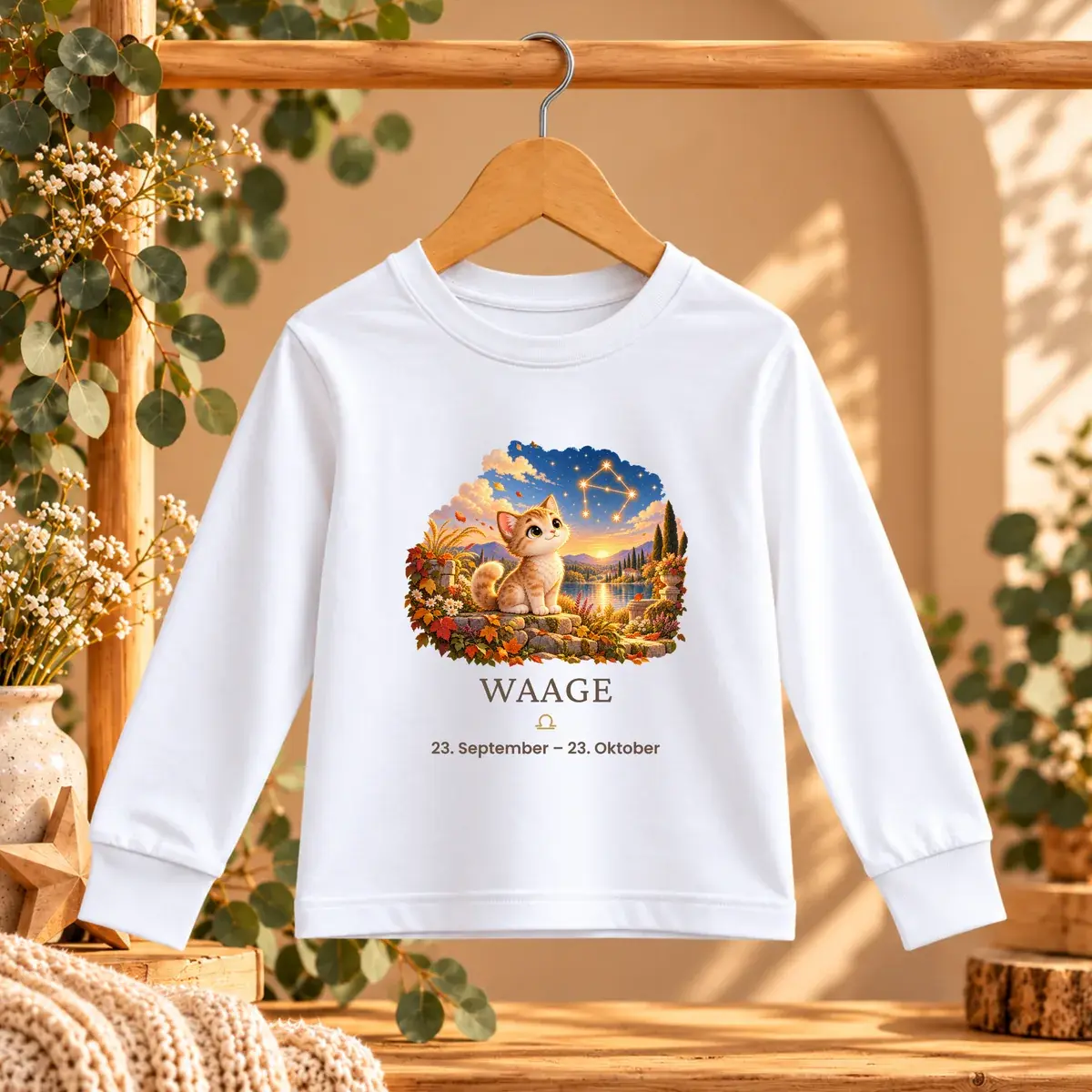 Shirt mit Motiv Waage aus der Kollektion Deine kleine Sternenwelt