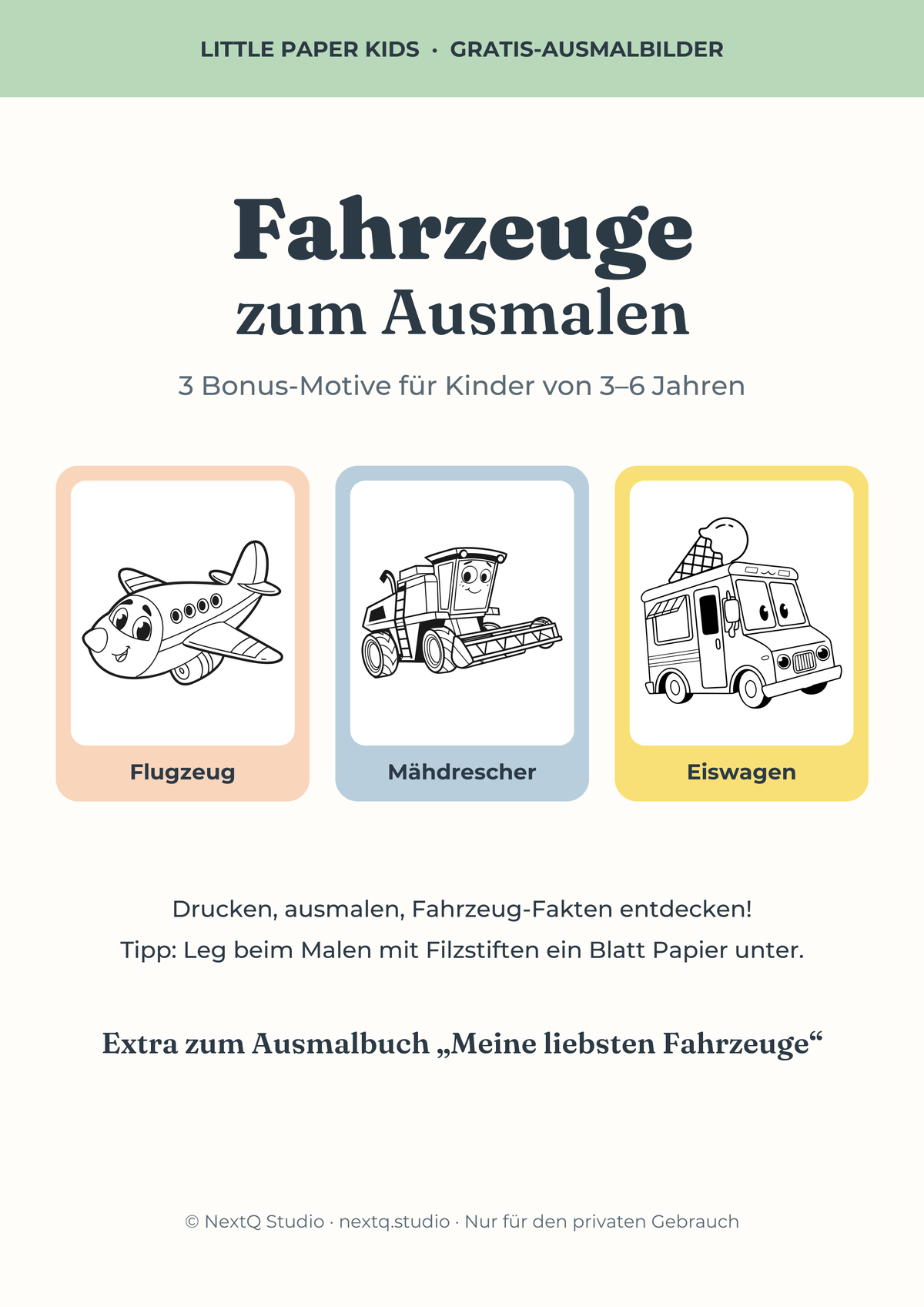 Fahrzeuge zum Ausmalen